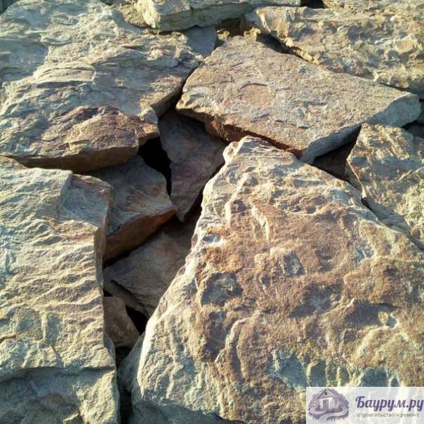 Песчаник Серо-зеленый Дракон природный камень натуральный рваный