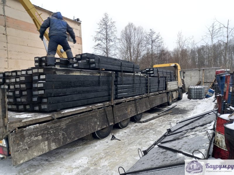 Шпала деревянная пропитанная тип 2 с торцевым закрепителем пропитка ГОСТ