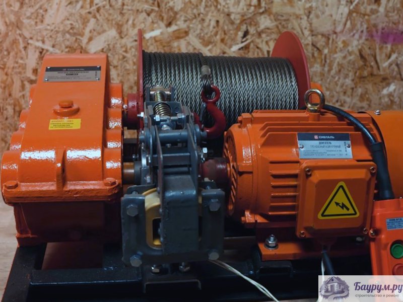 Электрическая лебёдка СибТаль, модель JM, 1Т*120М (с канатом)